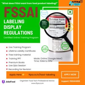 FSSAI Labeling Display Regulation TrainingÂ