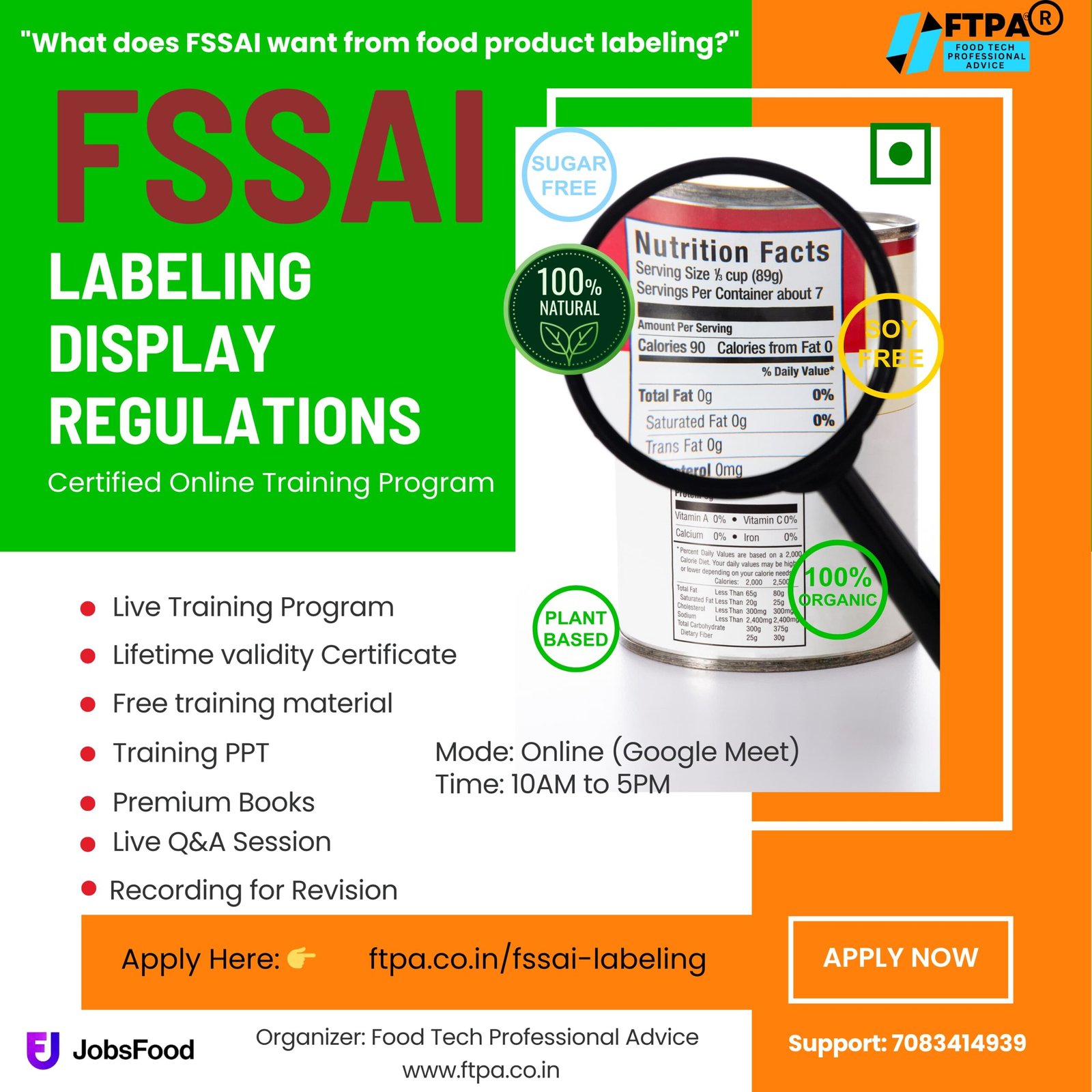 FSSAI Labeling Display Regulation Training
